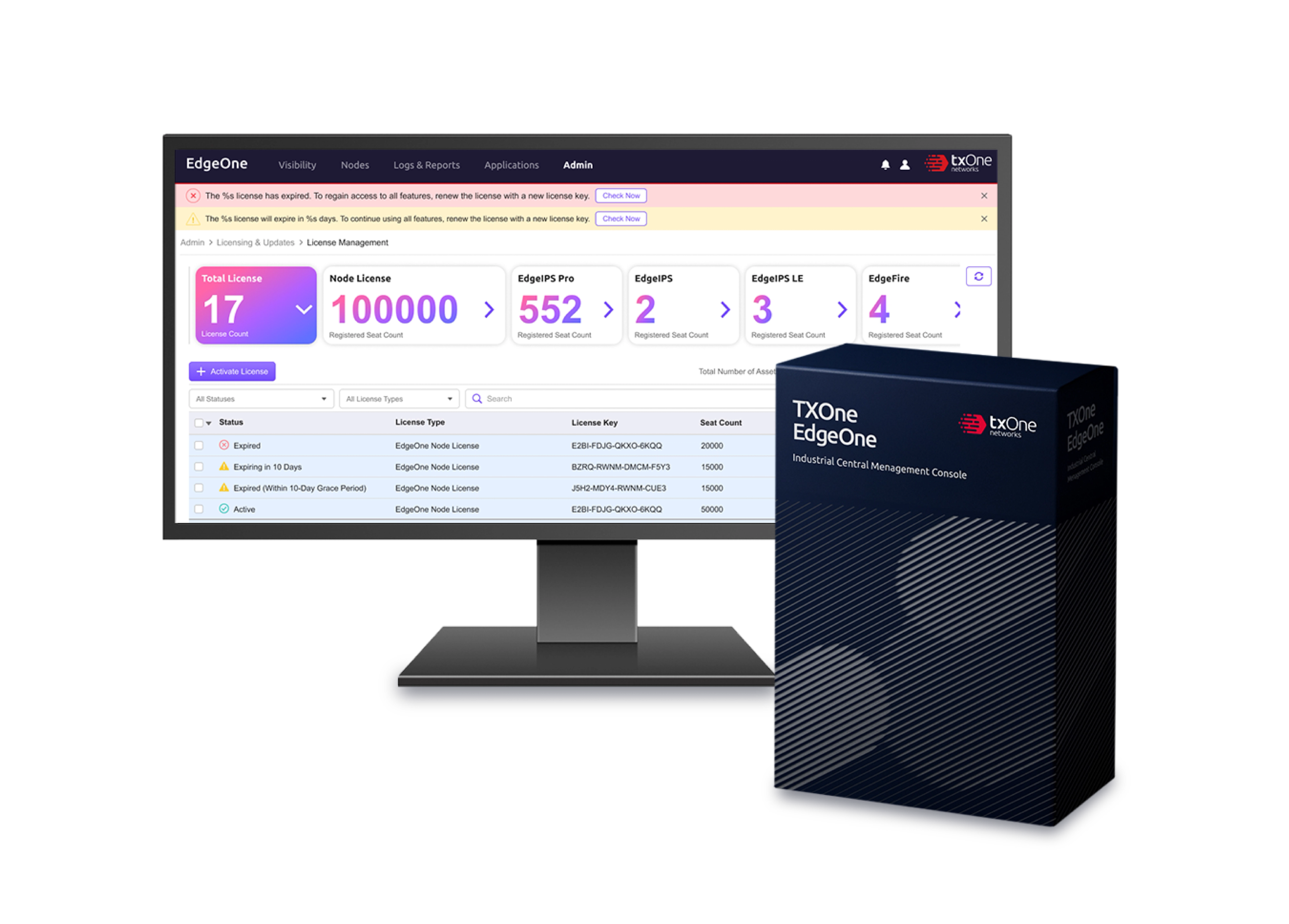 TXOne EdgeOne centralized OT security management console