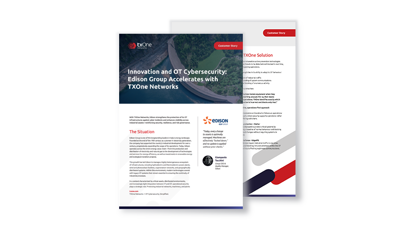 Innovation and OT Cybersecurity: Edison Group Accelerates with TXOne Networks