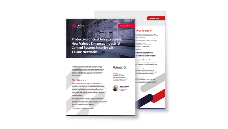 Protecting Critical Infrastructure: How Valmet Enhances Industrial Control System Security with TXOne Networks