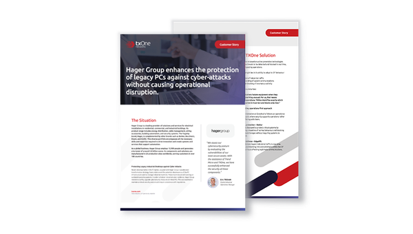 Hager Group enhances the protection of legacy PCs against cyberattacks without causing operational disruption