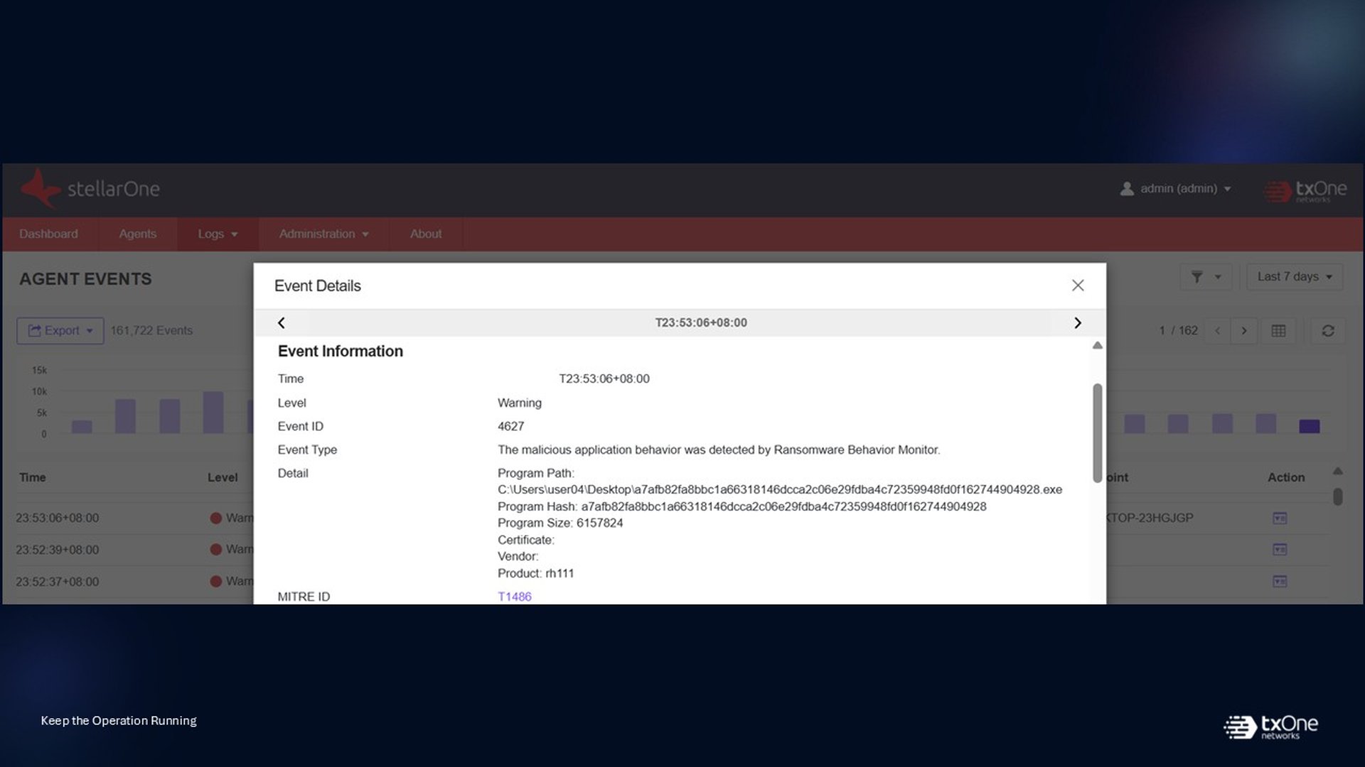Figure 14. Qilin detection event details via Ransomware Behavior Monitor
