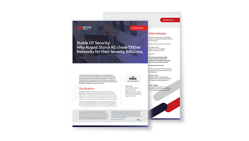 Stable OT Security: Why August Storck KG chose TXOne Networks for their Security Solutions