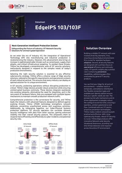 EdgeIPS 103/103F Datasheet
